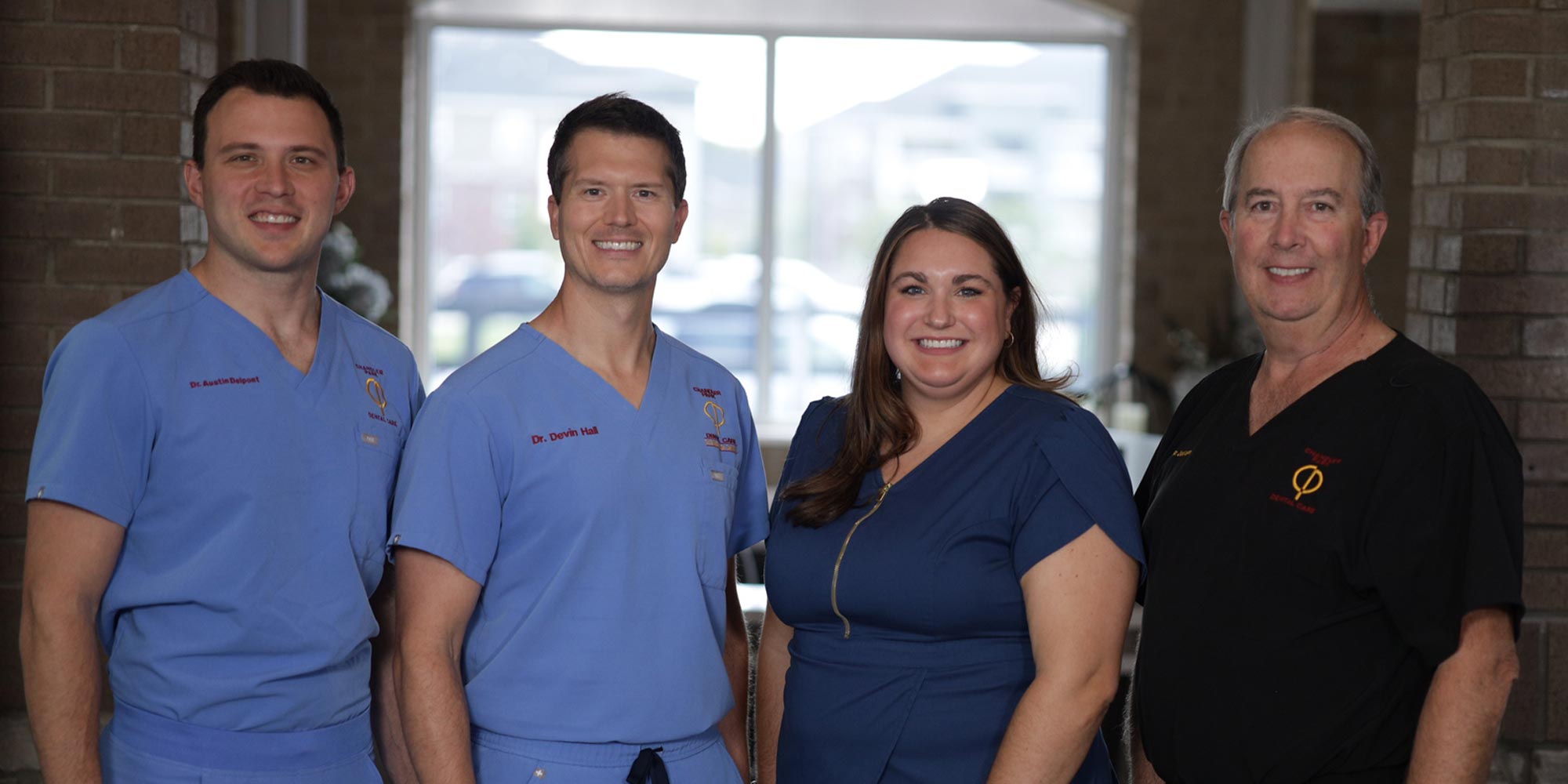 group of picture of doctor within the dental center